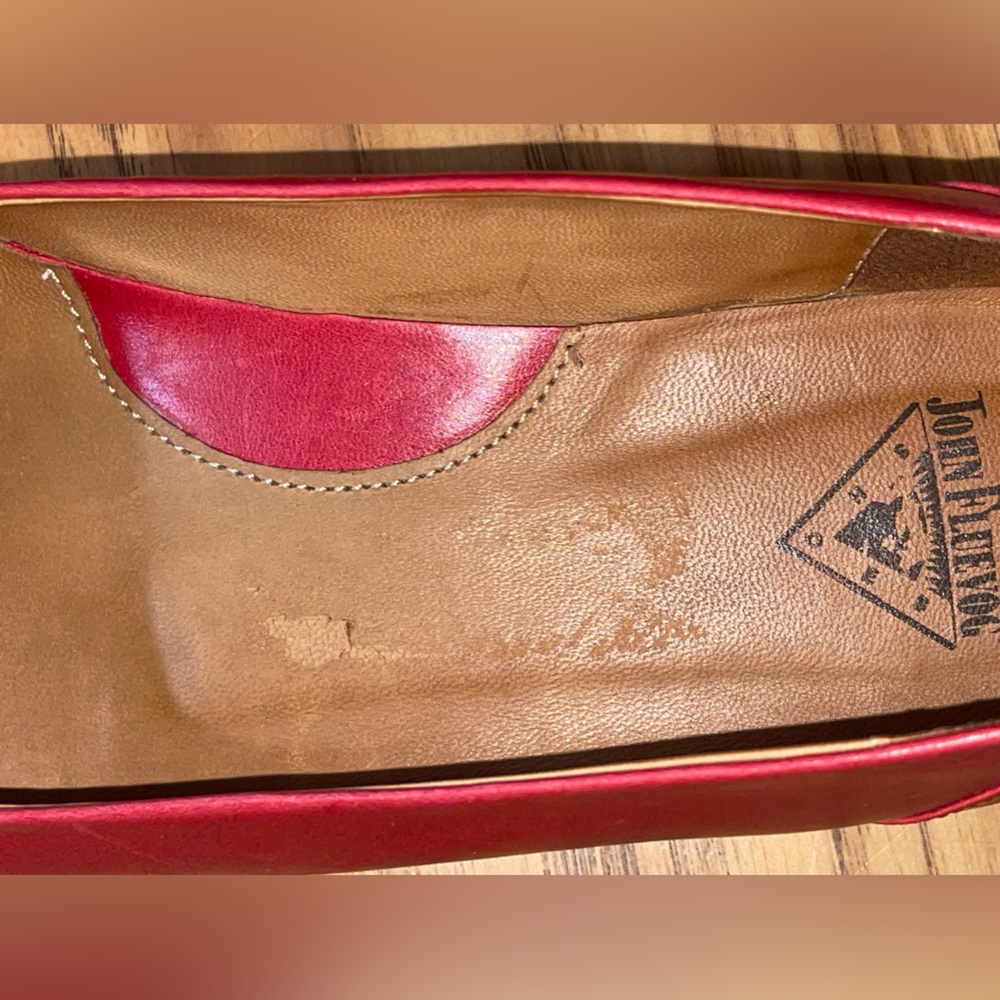 John Fluevog Presence Impulse Red flats. Size  7 *Discontinued styles GUC - Picture 11 of 12